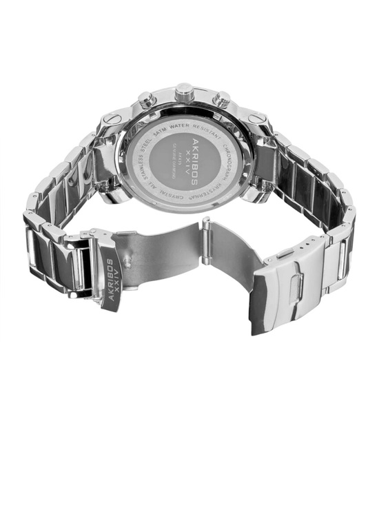 Akribos XXIV Men Akribos XXIV Men\'s Diamond Accent Quartz Chronograph Bracelet Watch